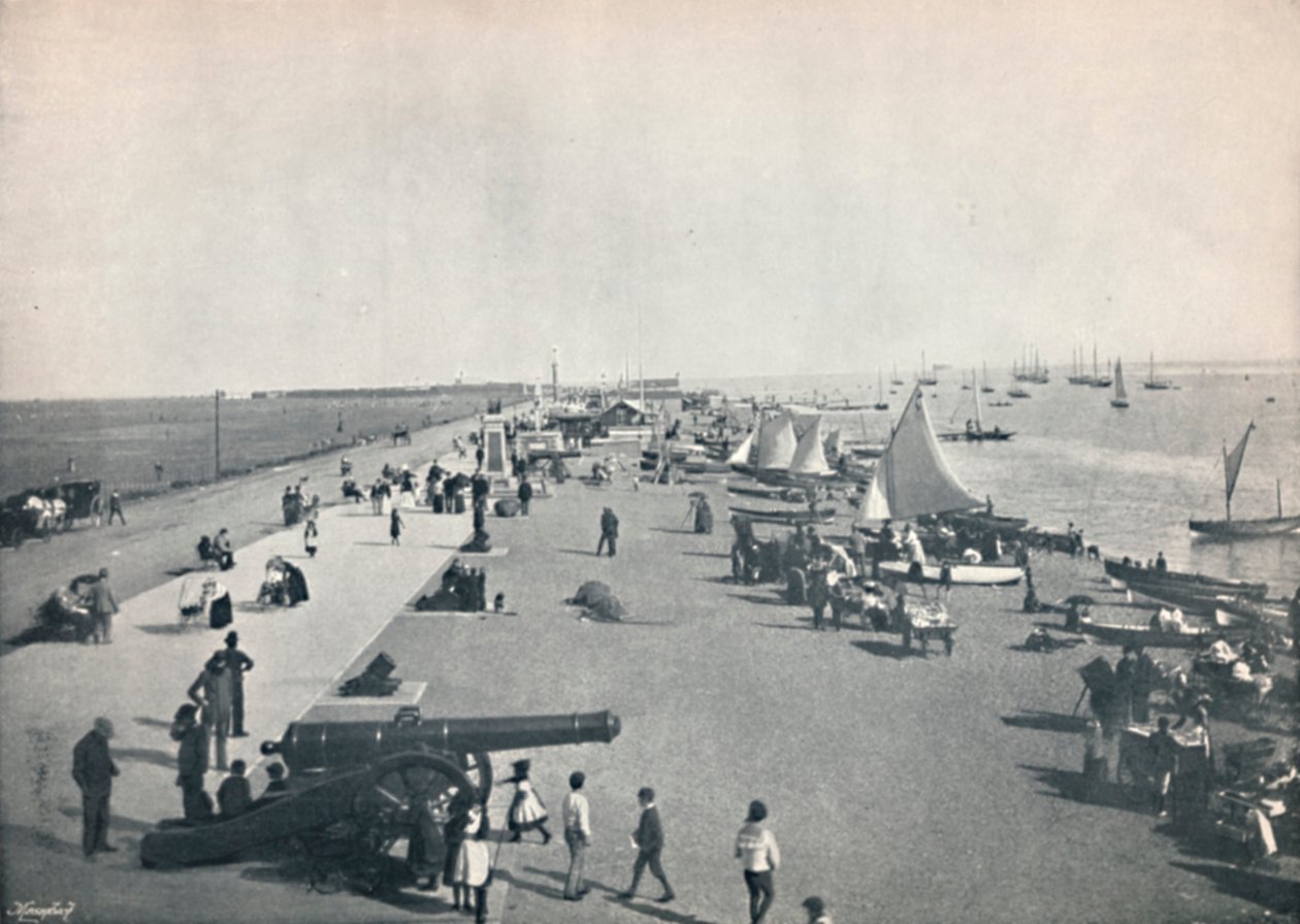 Southsea – Ogólny widok na plażę, 1895 autorstwa Unbekannt