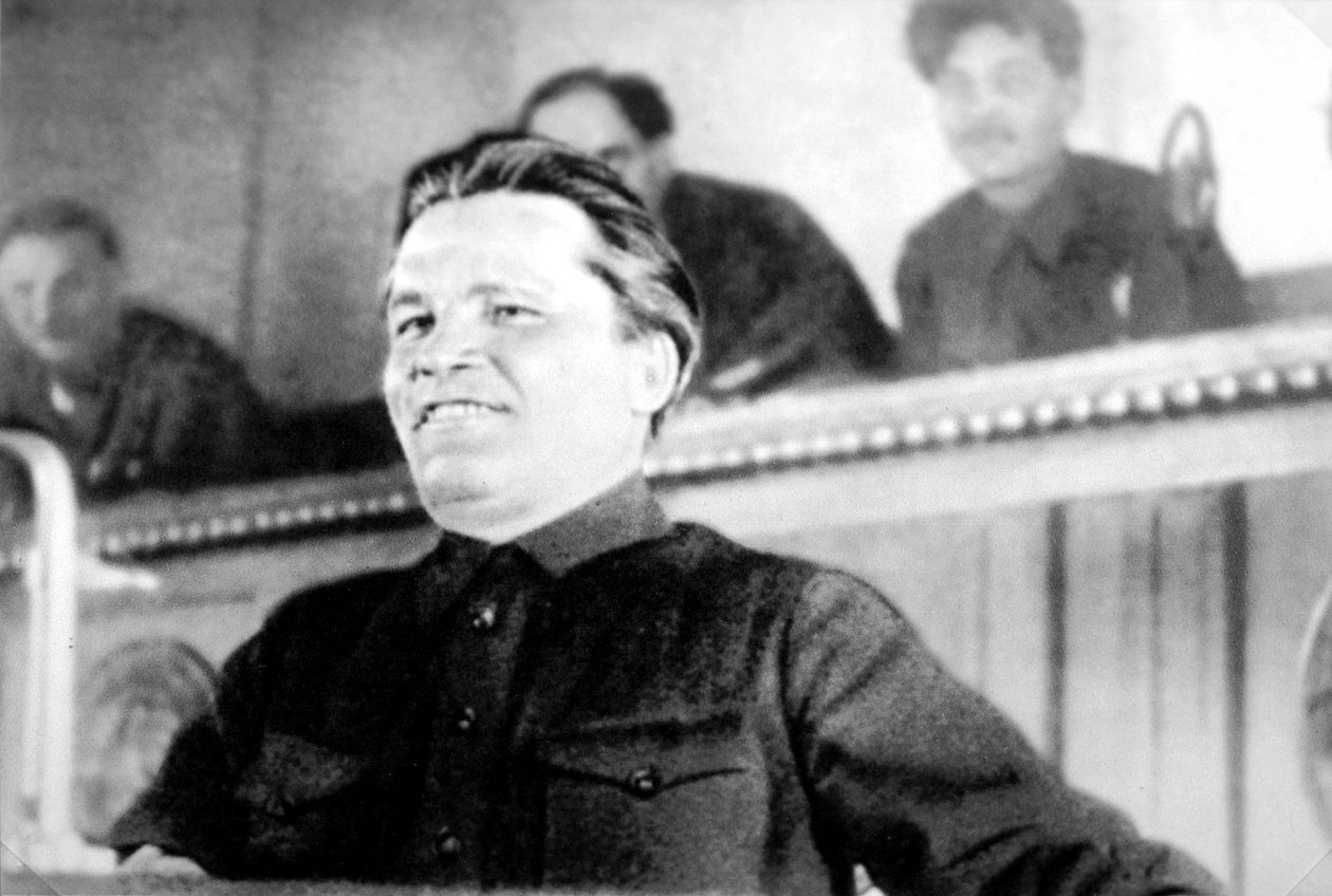 Radziecki polityk Siergiej Kirow, XVII Zjazd Partii Komunistycznej, Moskwa, ZSRR, 1934 autorstwa Unbekannt