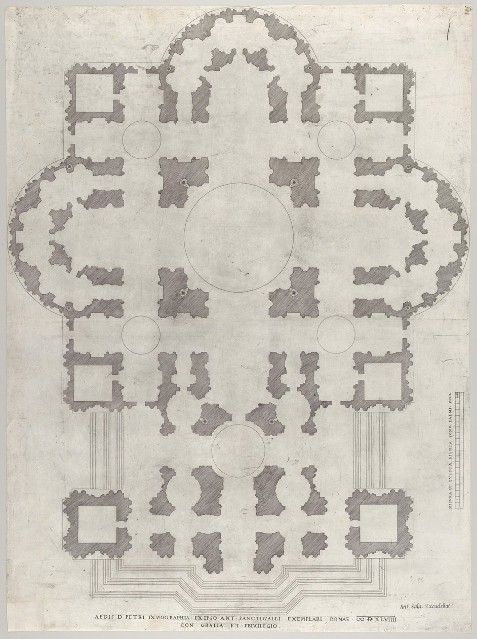 Plan św. Piotra Piotra, 1549 autorstwa Unbekannt