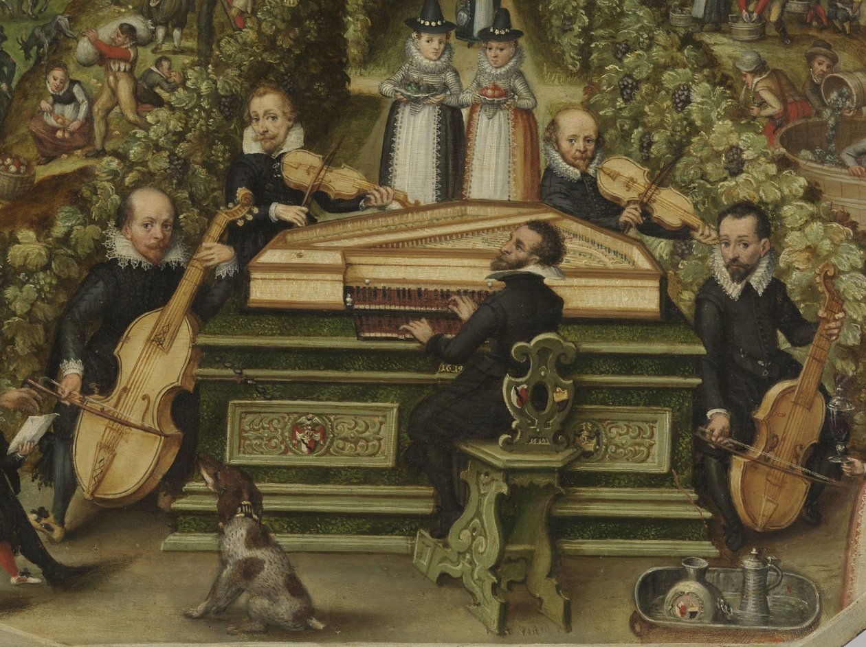 Pokrywka spinet Lucasa Friedricha Behaima von Schwartzbacha, 1619 autorstwa Unbekannt