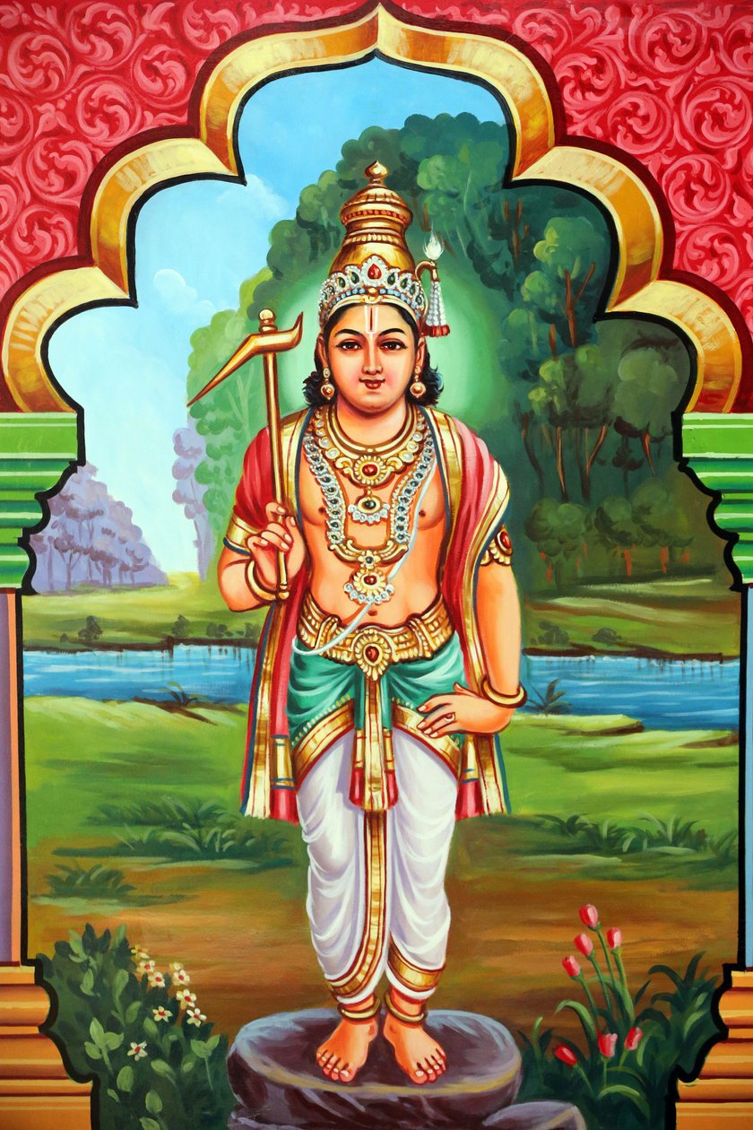 Hinduska świątynia Sri Vadampathira Kaliamman. Awatarem jest Wisznu. 8. inkarnacja Pana Balamary. Singapur autorstwa Unbekannt