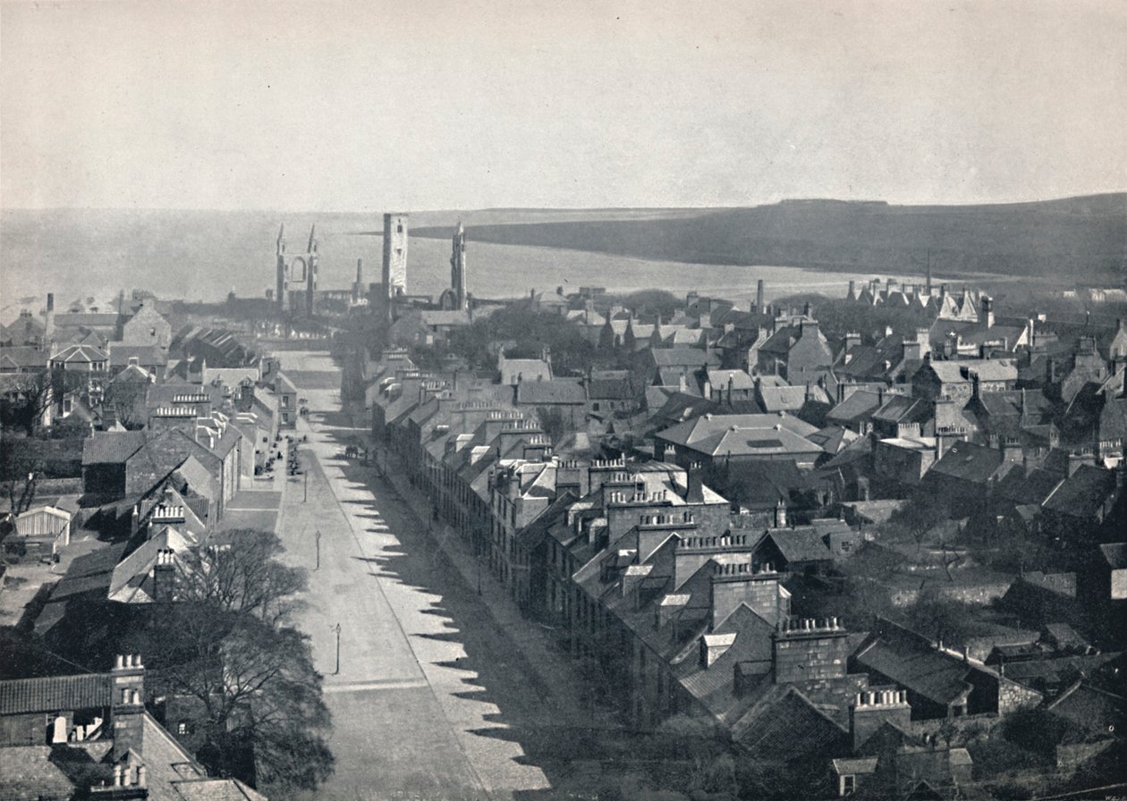 St. Andrews – Widok na miasto z wieży kościoła College Church, 1895 autorstwa Unbekannt
