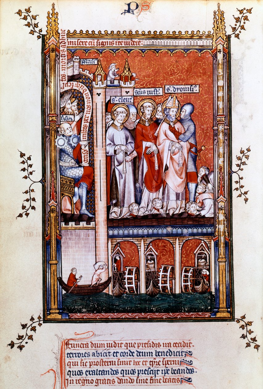 Św. Denis jest pokazany męczennikami, 1317 autorstwa Unbekannt