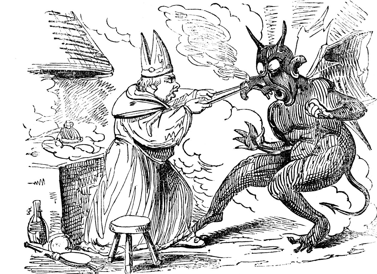 Św Dunstan i diabeł, 1826 autorstwa Unbekannt