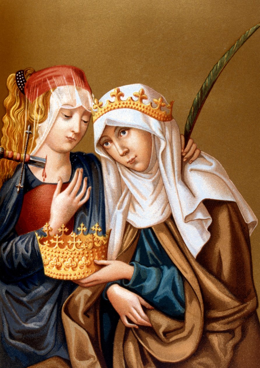 Św Elżbieta Węgierska i Św Łucja, 1878 autorstwa Unbekannt