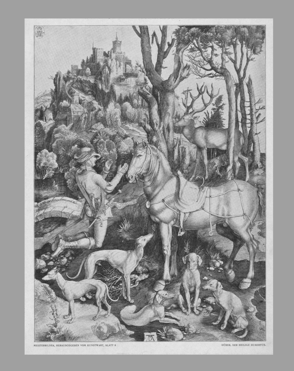 Św. Eustachy, ok. 1501, XIX w. autorstwa Unbekannt