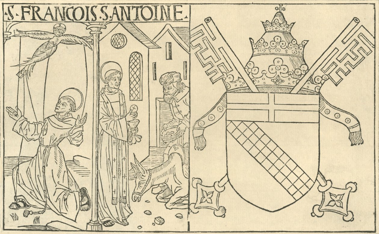 Św. Franciszek z Asyżu i Antoniusz z Padwy, 1915. autorstwa Unbekannt