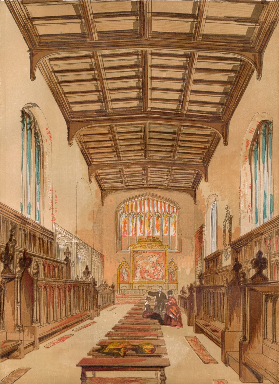 Kaplica St. Johns College, Cambridge, c1845, 1864 autorstwa Unbekannt