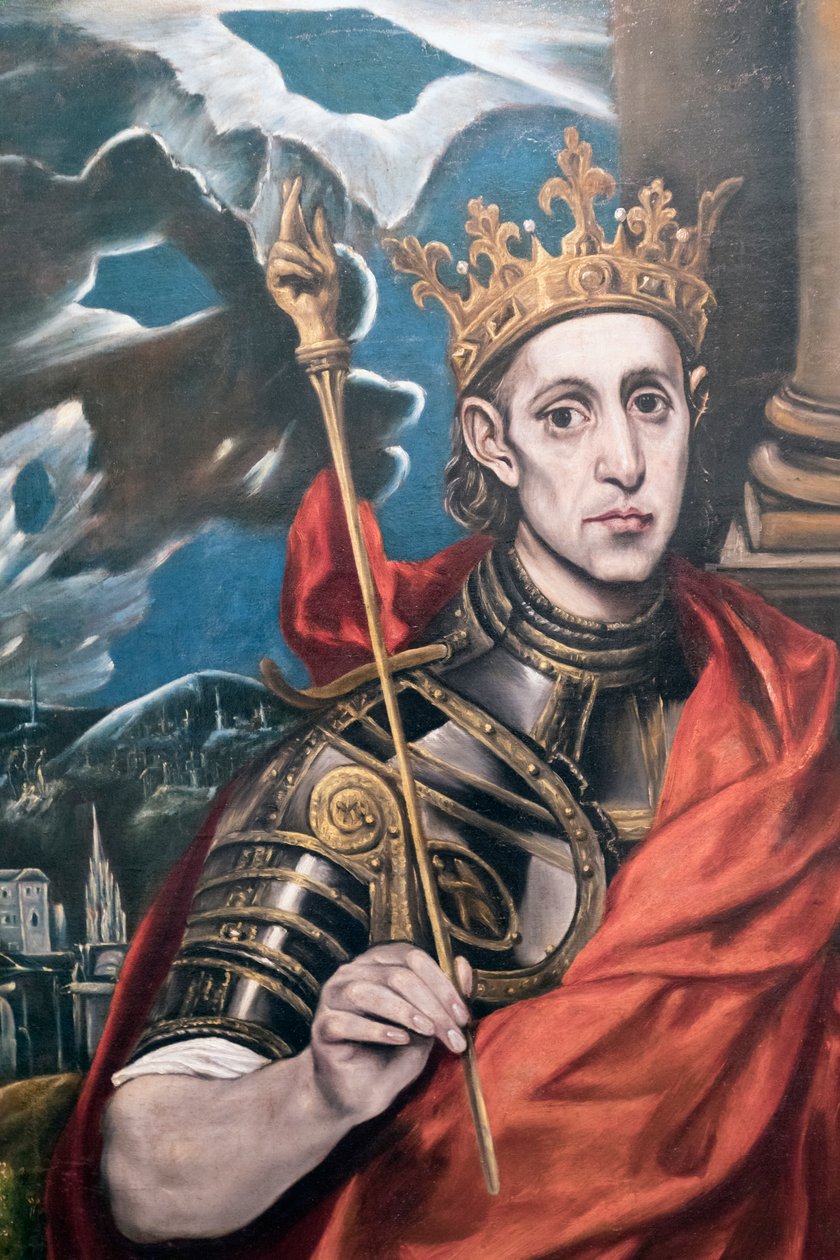 St Louis, król Francji, przez zwolennika El Greco, wystawiony w muzeum El Greco, Toledo, prowincja Toledo, Kastylia-La Mancha, Hiszpania autorstwa Unbekannt
