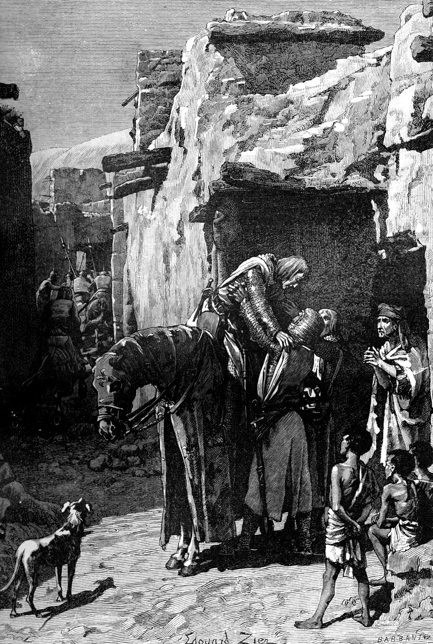 Św. Ludwik, król Francji, szukający schronienia przed Saracenami, 1909 autorstwa Unbekannt