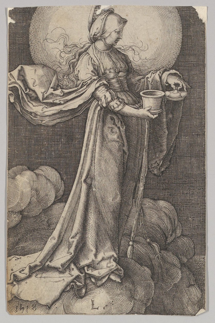 Św. Maria Magdalena w chmurach odwrócona kopia.n.d. autorstwa Unbekannt