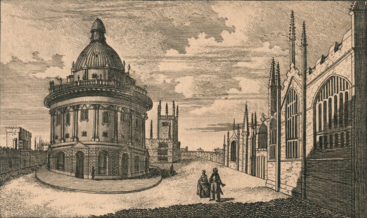Kościół St. Marys & Radcliffe Library w Oksfordzie, XVIII wiek. autorstwa Unbekannt