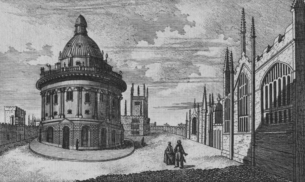 Kościół St. Marys i biblioteka Radcliffe w Oksfordzie, XVIII wiek autorstwa Unbekannt