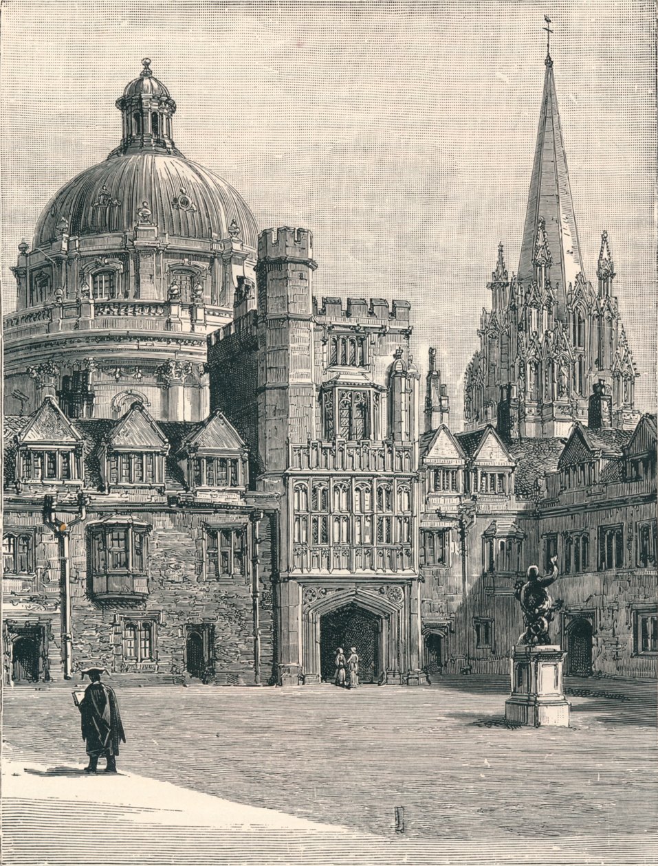 Kościół St Marys i Radcliffe, z czworoboku, w Brasenose, 1896 autorstwa Unbekannt