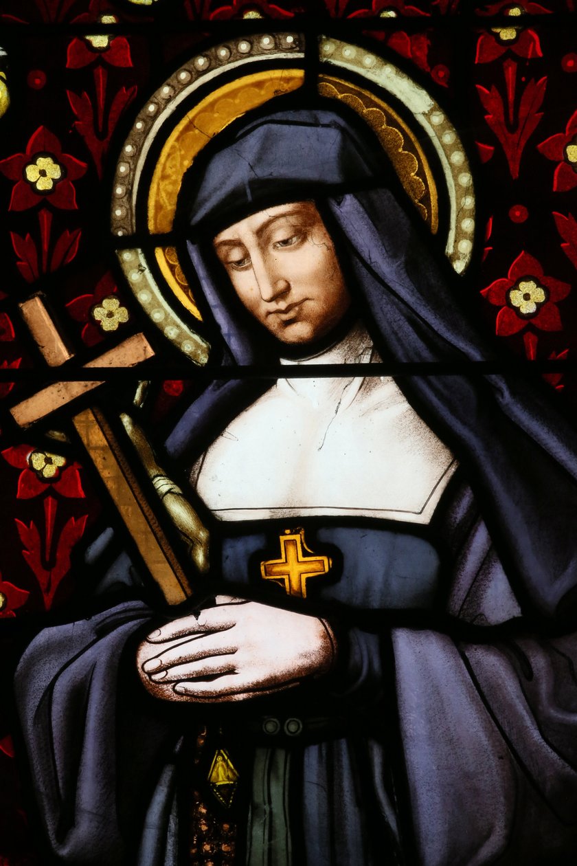 Kościół św. Pawła. Witraż. Jane Frances de Chantal (Jeanne de Chantal, Jeanne Francoise Fremyot de Rabutin, Baronowa de Chantal autorstwa Unbekannt