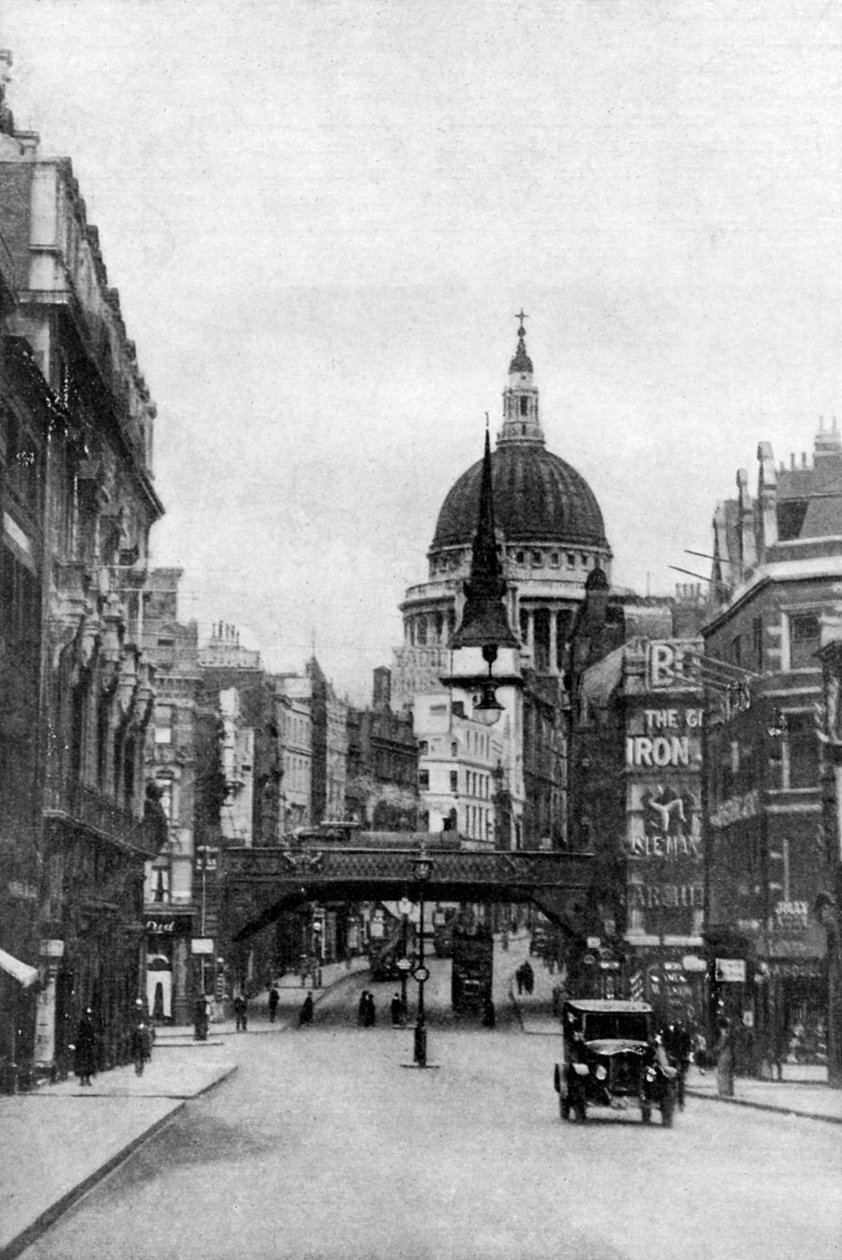 Katedra św. Pawła z Fleet Street w niedzielę, Londyn, ok. 1930 r. autorstwa Unbekannt