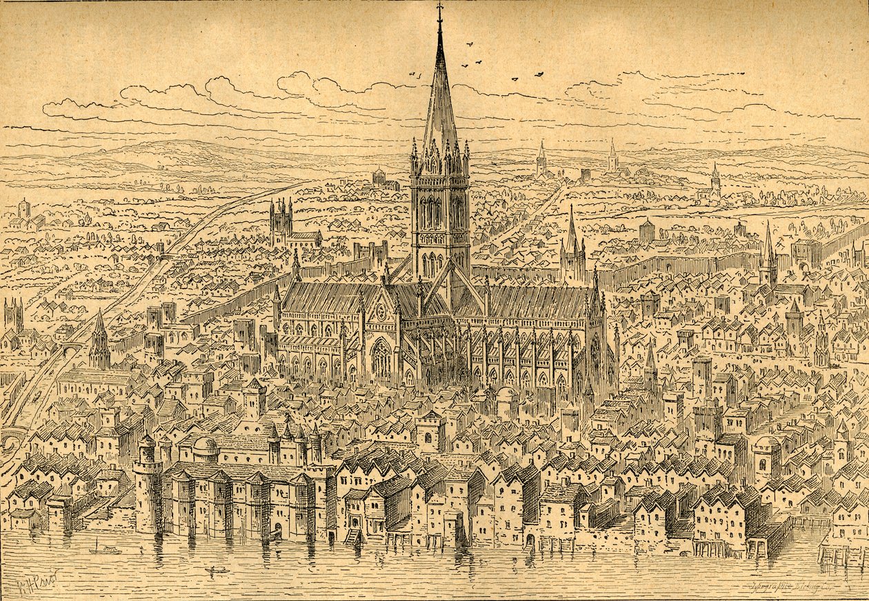 St Pauls and the Neighborhood w 1540, 1897. autorstwa Unbekannt