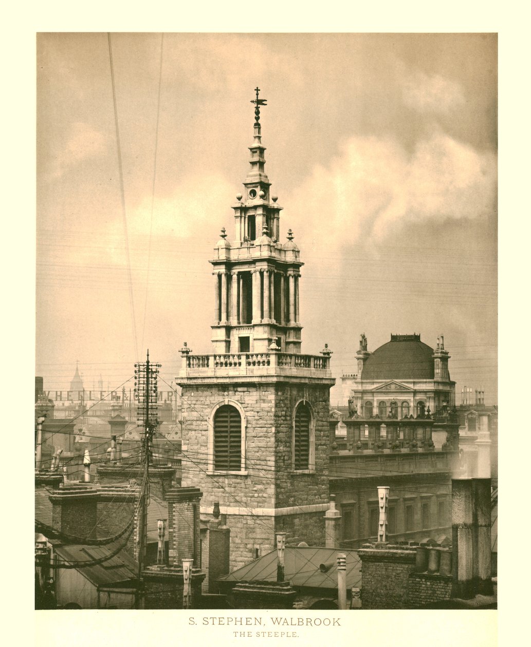 St Stephen Walbrook, Wieża, połowa końca XIX wieku. autorstwa Unbekannt