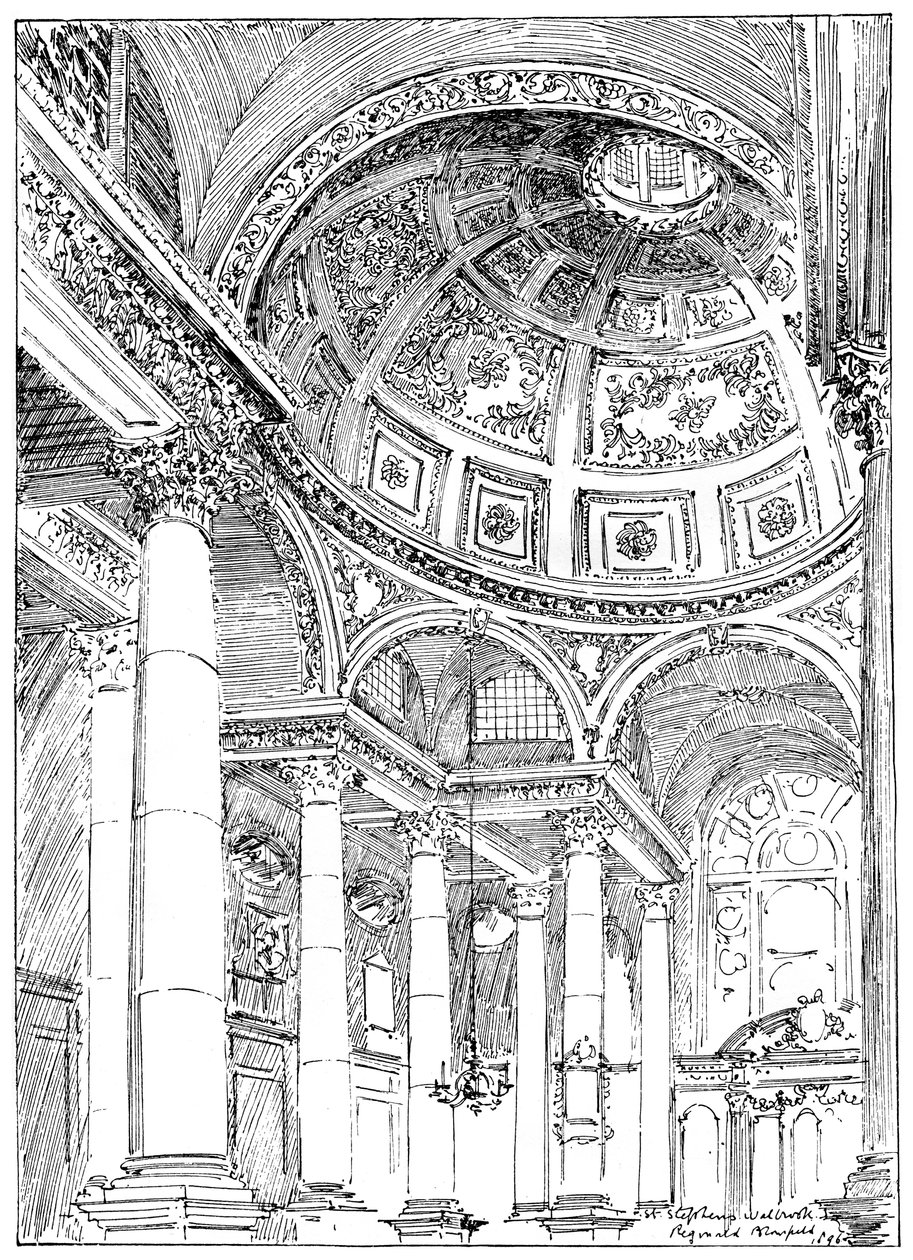 St Stephens Walbrook, 1899 autorstwa Unbekannt
