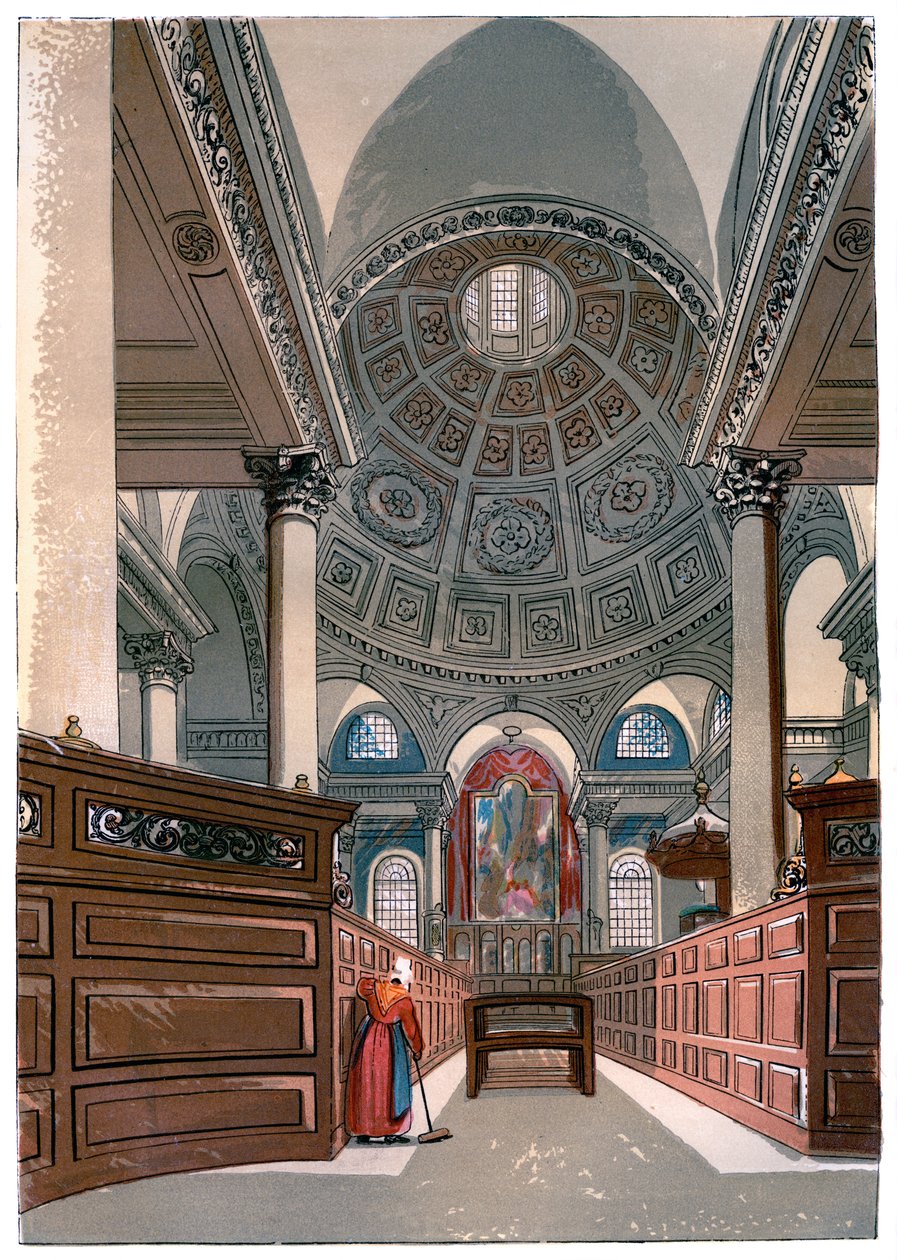 St Stephens, Walbrook, ok. 1850 autorstwa Unbekannt