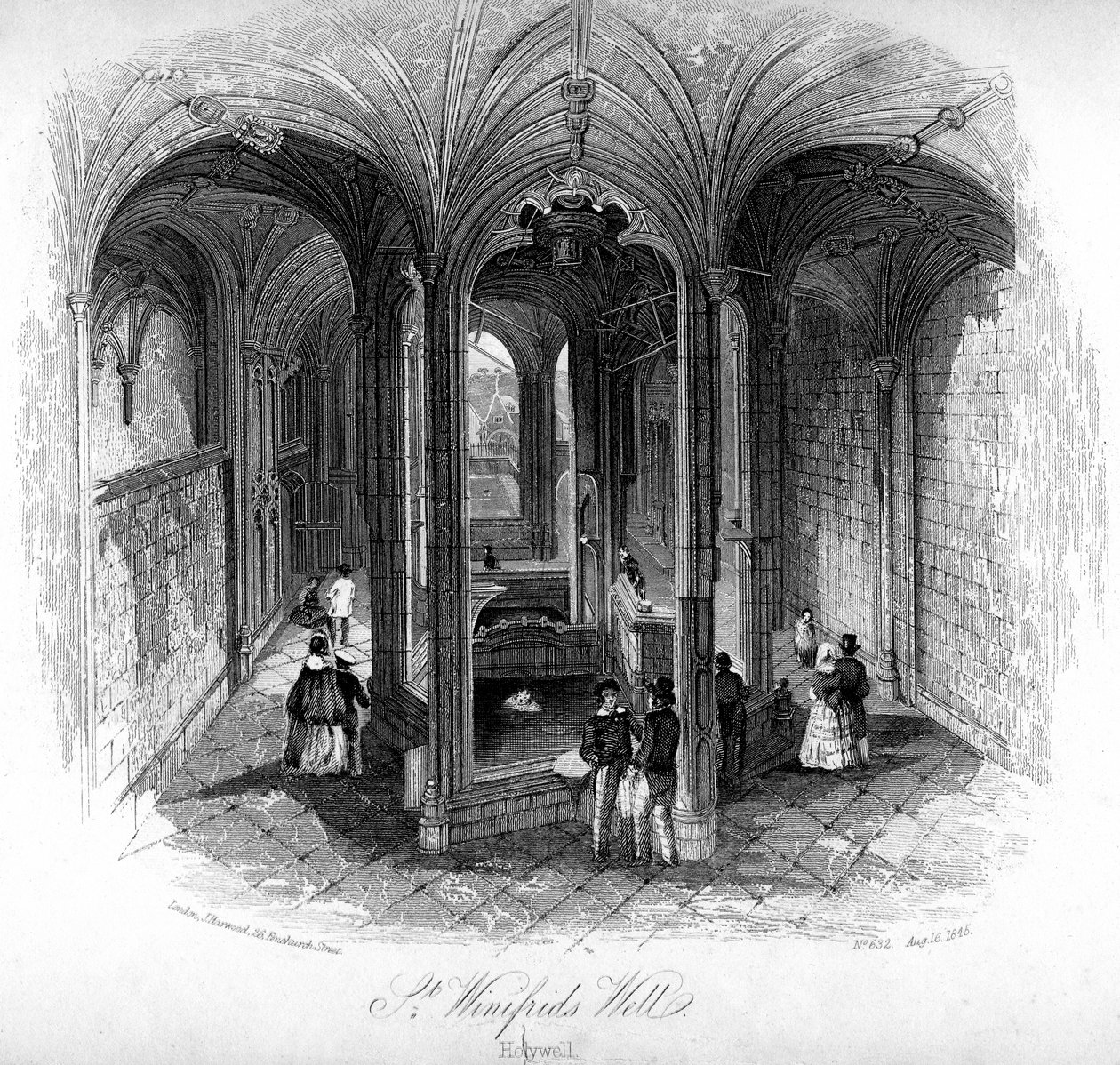 Studnia św. Winifred, Holywell, Flintshire, Walia autorstwa Unbekannt