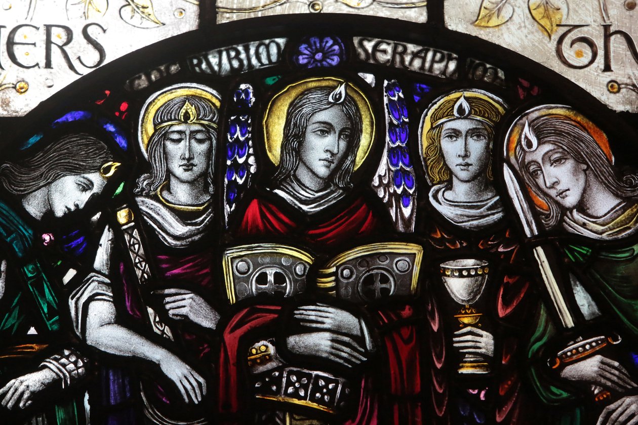 Witraż zaprojektowany przez J. Gordona Guthrie. Seraph, Nowy Jork, Stany Zjednoczone Ameryki autorstwa Unbekannt