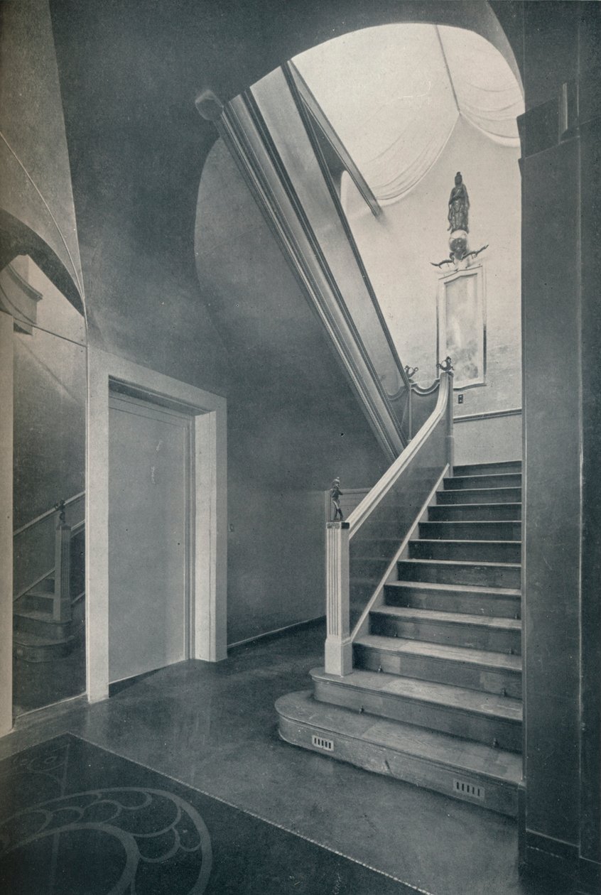 Schody i hol Finella autorstwa architekta Raymonda McGratha 1903-1977, 1930 autorstwa Unbekannt