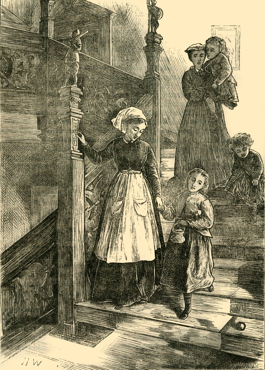Schody Cromwell House, 1876, c1876. autorstwa Unbekannt