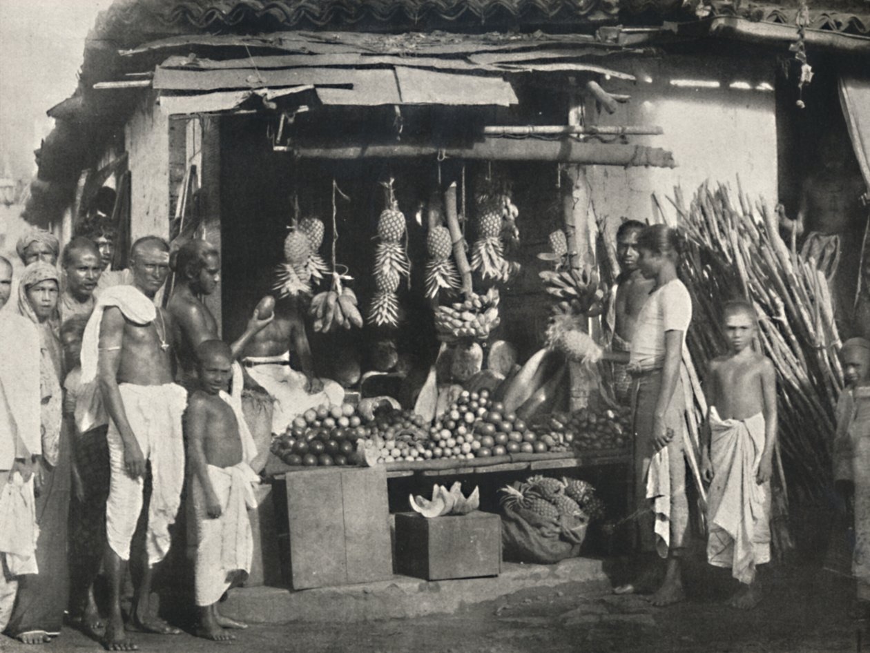 Stoisko sprzedawcy owoców w Kolombo, 1926 autorstwa Unbekannt