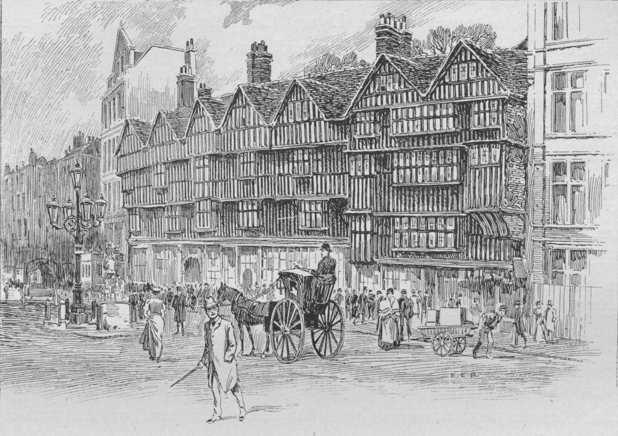 Staple Inn, Holborn Bars, Londyn, c1910 1911 autorstwa Unbekannt