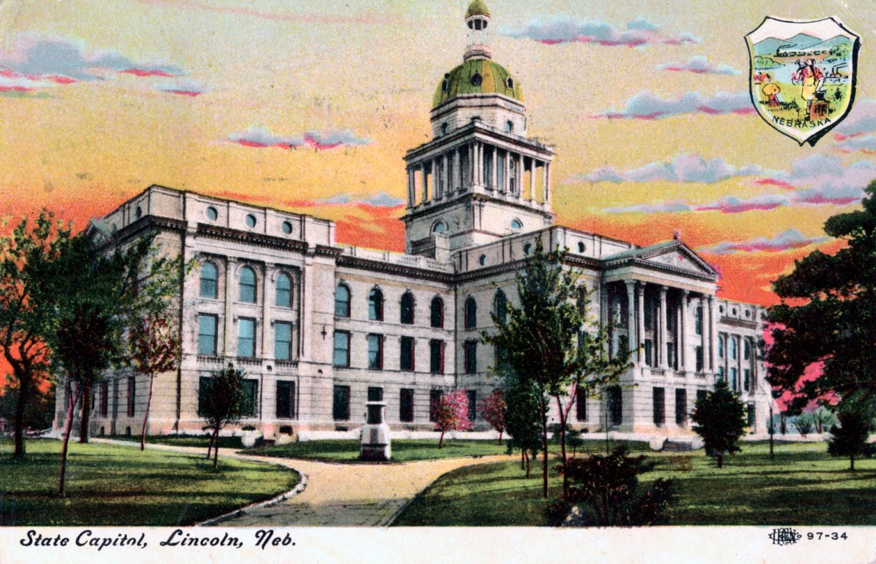 Stolica stanu, Lincoln, Nebraska, 1919 autorstwa Unbekannt