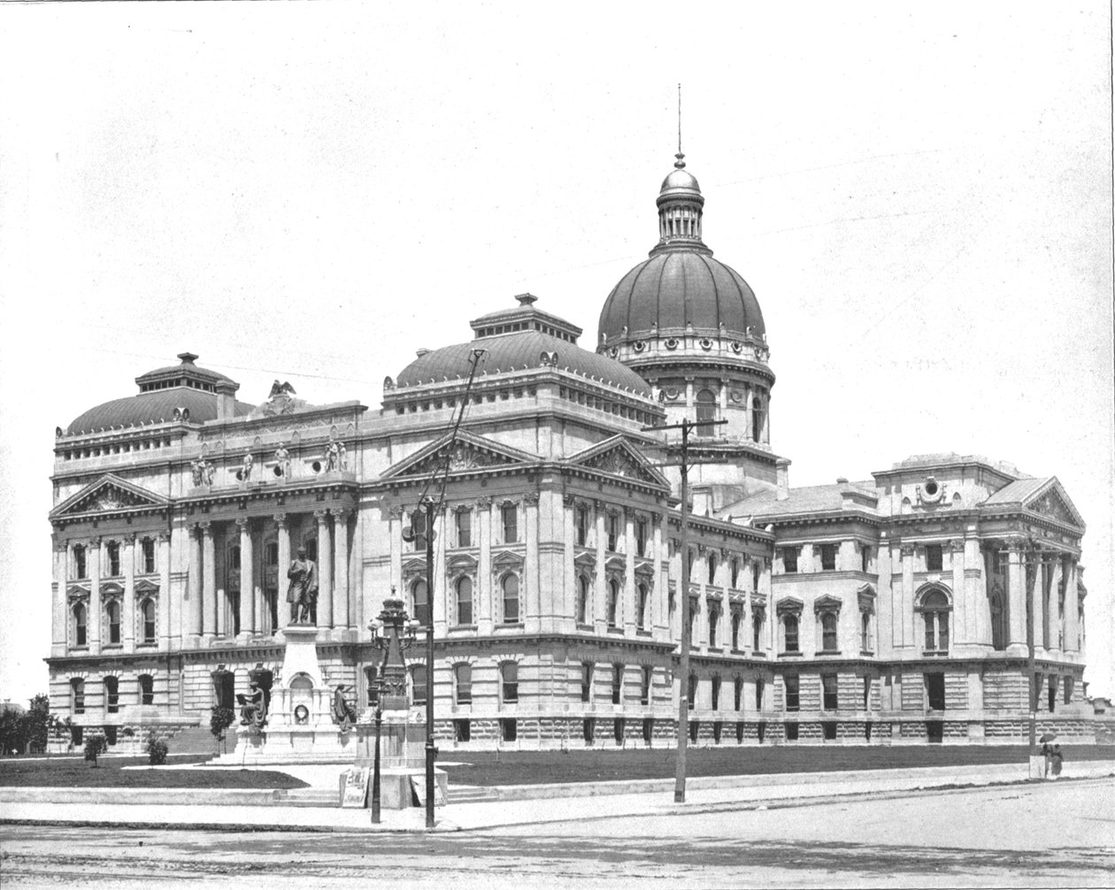 Kapitol stanu, Indianapolis, Indiana, USA, ok. 1900 r. autorstwa Unbekannt