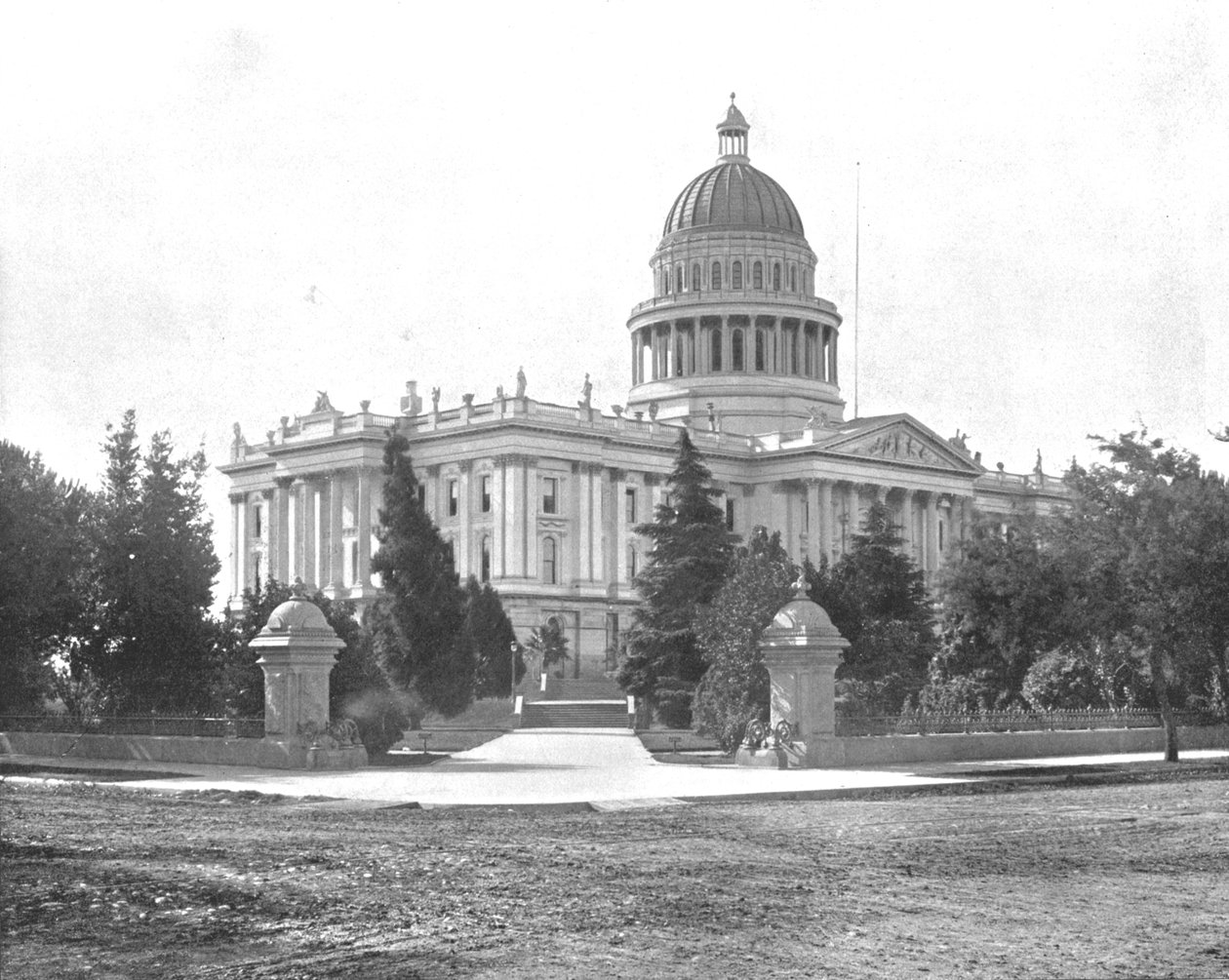 Kapitol stanu Sacramento, Kalifornia, USA, ok. 1900 r. autorstwa Unbekannt