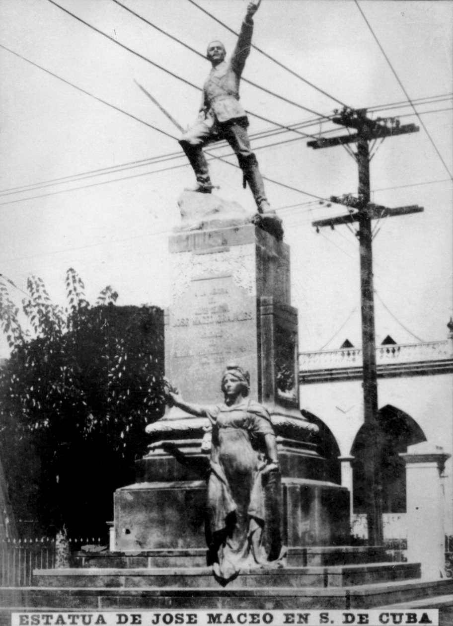 Posąg Jose Maceo na Kubie, ok. 1910 r. autorstwa Unbekannt