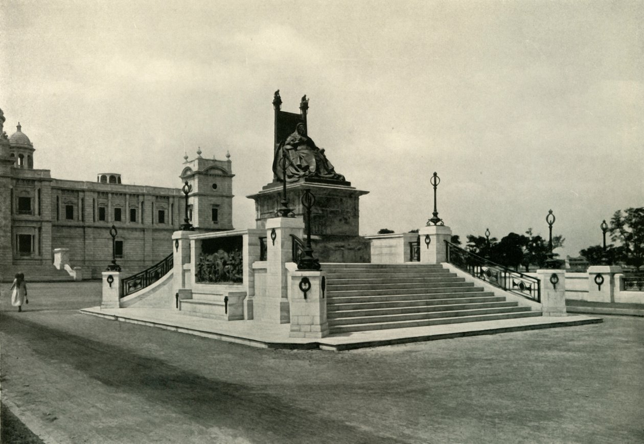 Pomnik królowej Wiktorii przed Victoria Memorial Hall, 1925. autorstwa Unbekannt