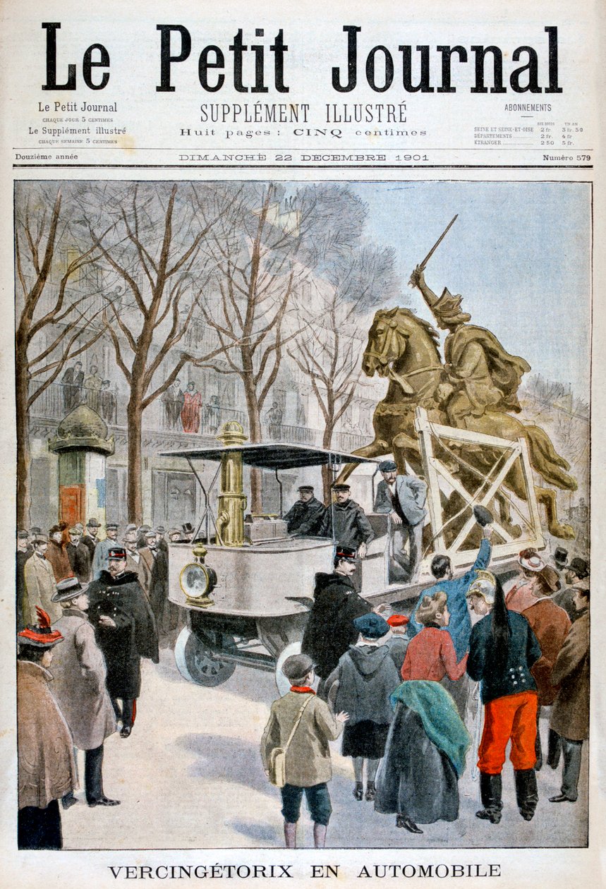 Statua Wercyngetoryksa w drodze, Francja 1901 autorstwa Unbekannt