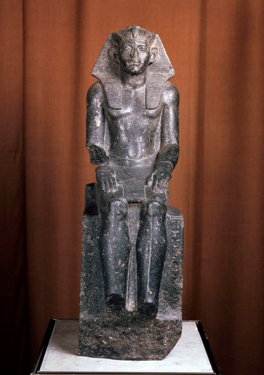 Posąg faraona Amenemhata III, XIX w. p.n.e. autorstwa Unbekannt