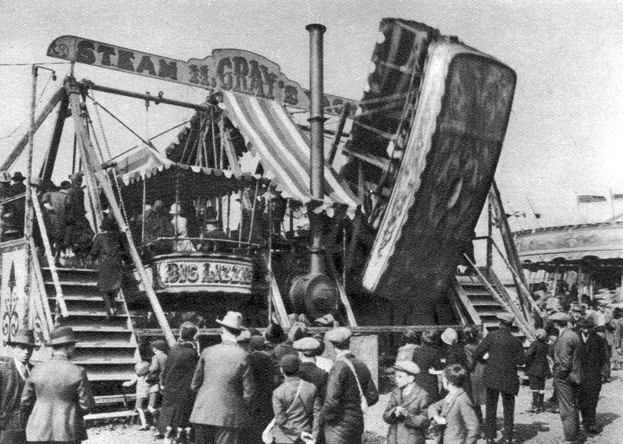 Jacht parowy, atrakcja świąteczna na Hampstead Heath, Londyn, 1926-1927 autorstwa Unbekannt