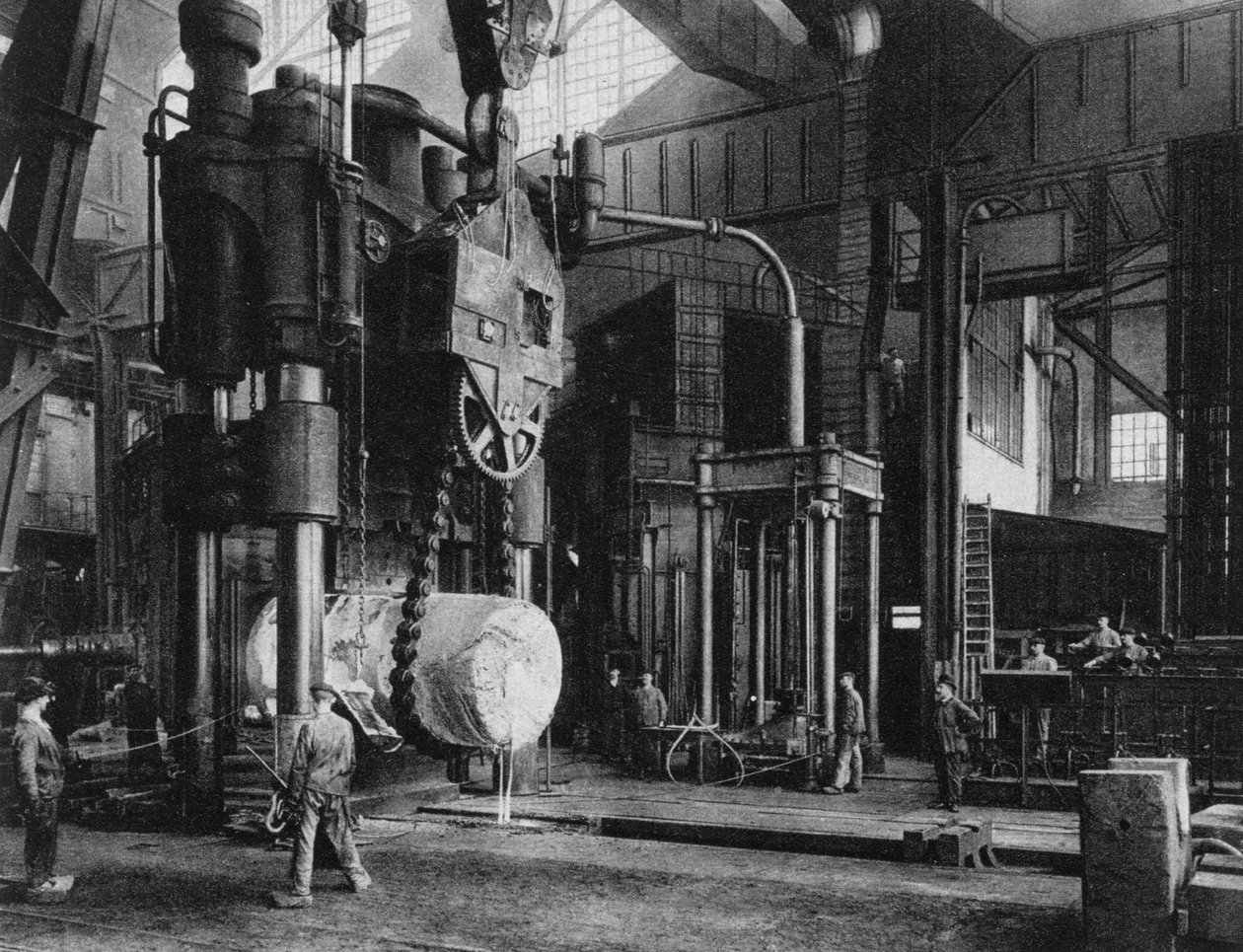 Produkcja stali, fabryka Kruppa, Essen, Niemcy, I wojna światowa, 1917 autorstwa Unbekannt