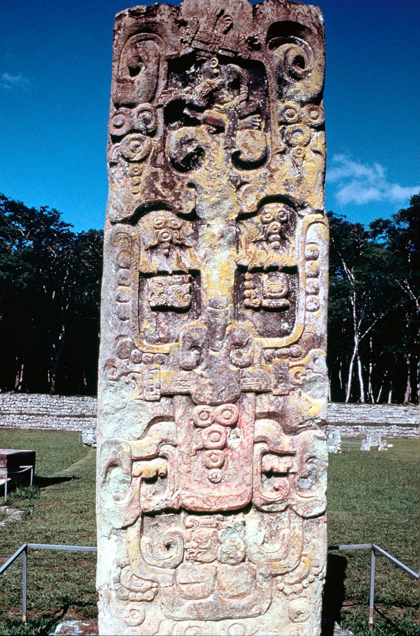Stela B z Copan, Honduras, Prekolumbijska, Maya, c300-630 autorstwa Unbekannt
