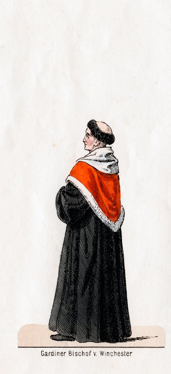 Stephen Gardiner, projekt kostiumów do sztuki Szekspira, Henryk VIII, XIX w. autorstwa Unbekannt