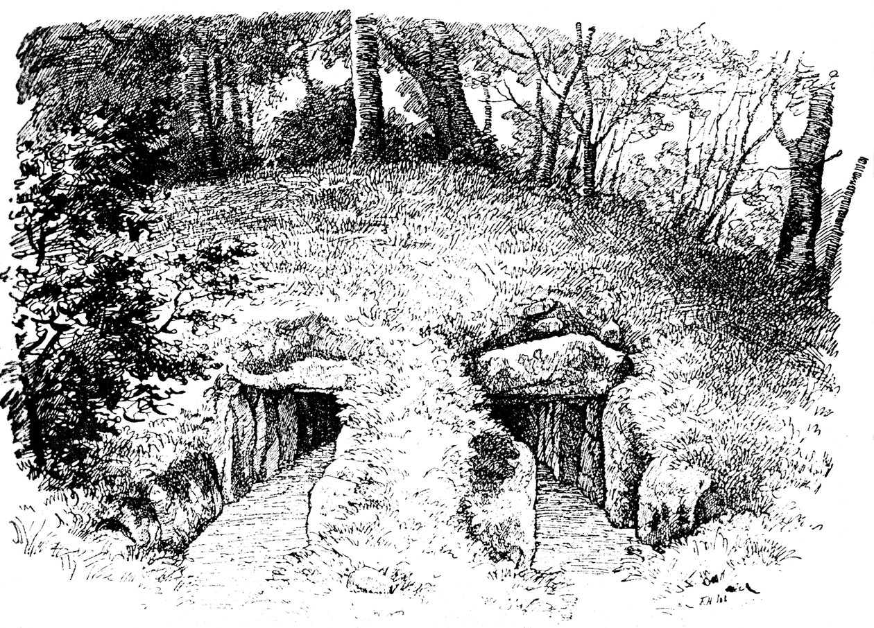 Tumulus z epoki kamienia zawierający dwie komory, Rodding, Dania, 1913 autorstwa Unbekannt