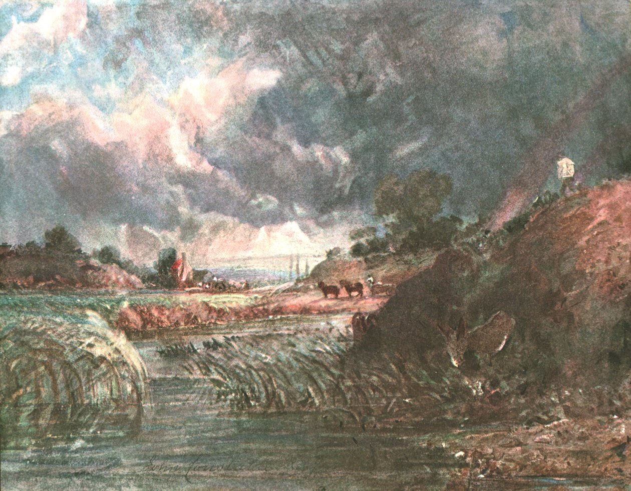 Chmury burzowe przechodzące nad Hampstead, początek XIX wieku, ok. 1900. autorstwa Unbekannt