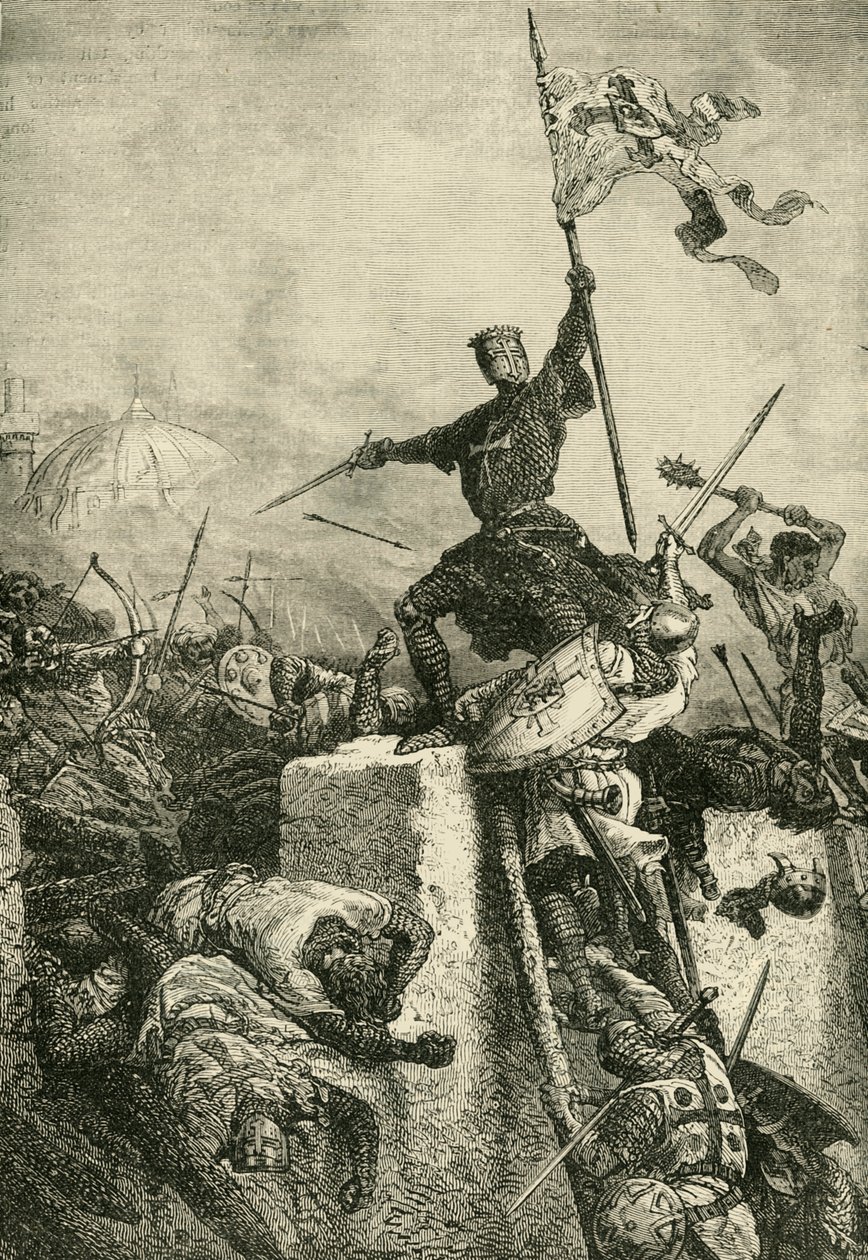 Szturm na Konstantynopol przez Baldwina, hrabiego Flandrii, 1204, 1890. autorstwa Unbekannt
