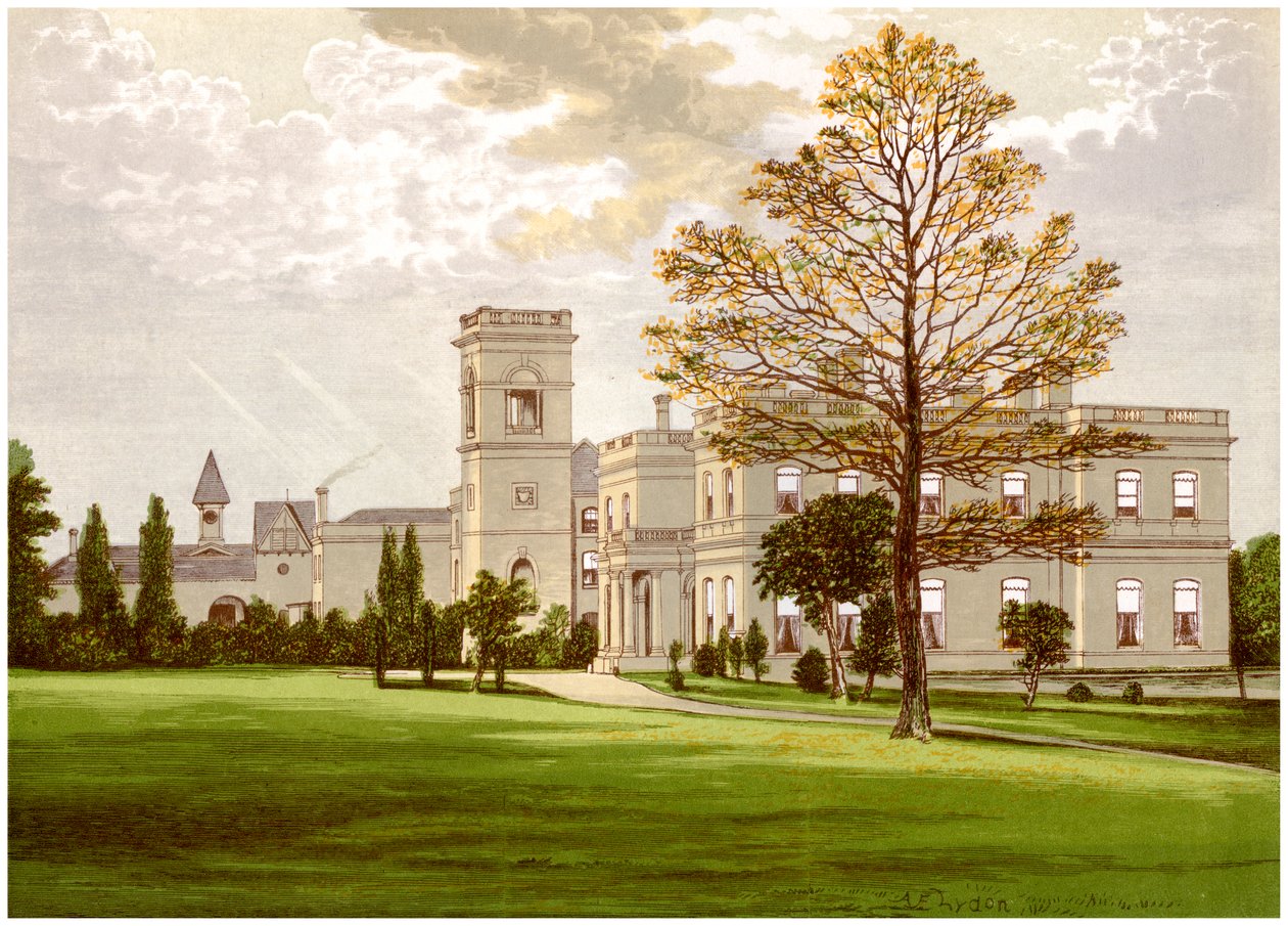 Stowlangtoft Hall, Suffolk, dom rodziny Wilsonów, ok. 1880 r. autorstwa Unbekannt