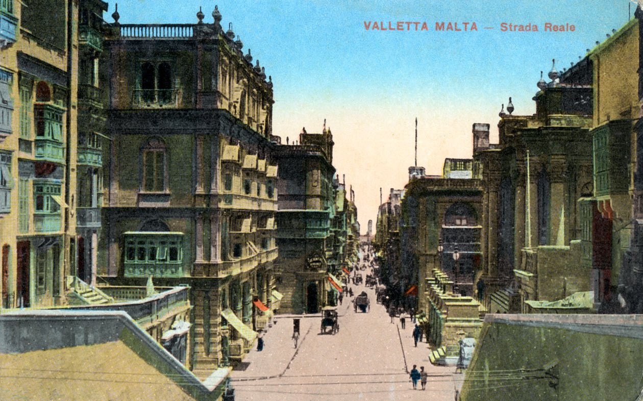 Strada Reale, Valletta Malta, XX wiek autorstwa Unbekannt