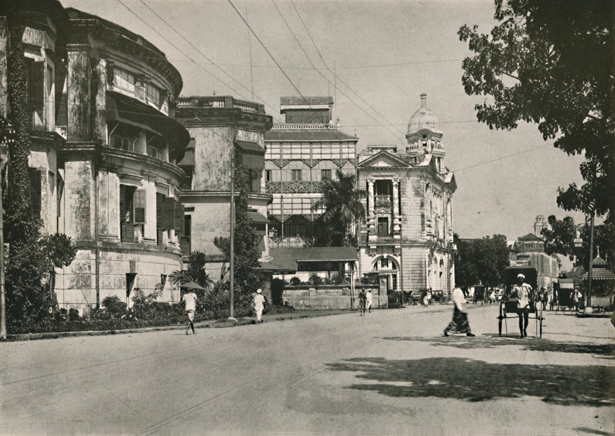 Strand Road, Rangun. - Poczta, Imperial Bank of India. Urząd Celny w oddali, 1900. autorstwa Unbekannt