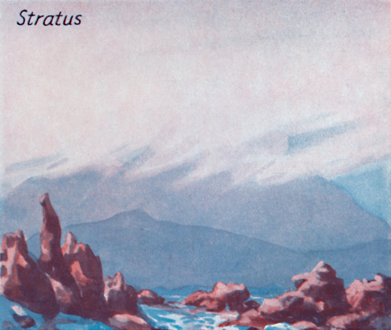 Stratus - Tuzin głównych form chmur na niebie, 1935 autorstwa Unbekannt