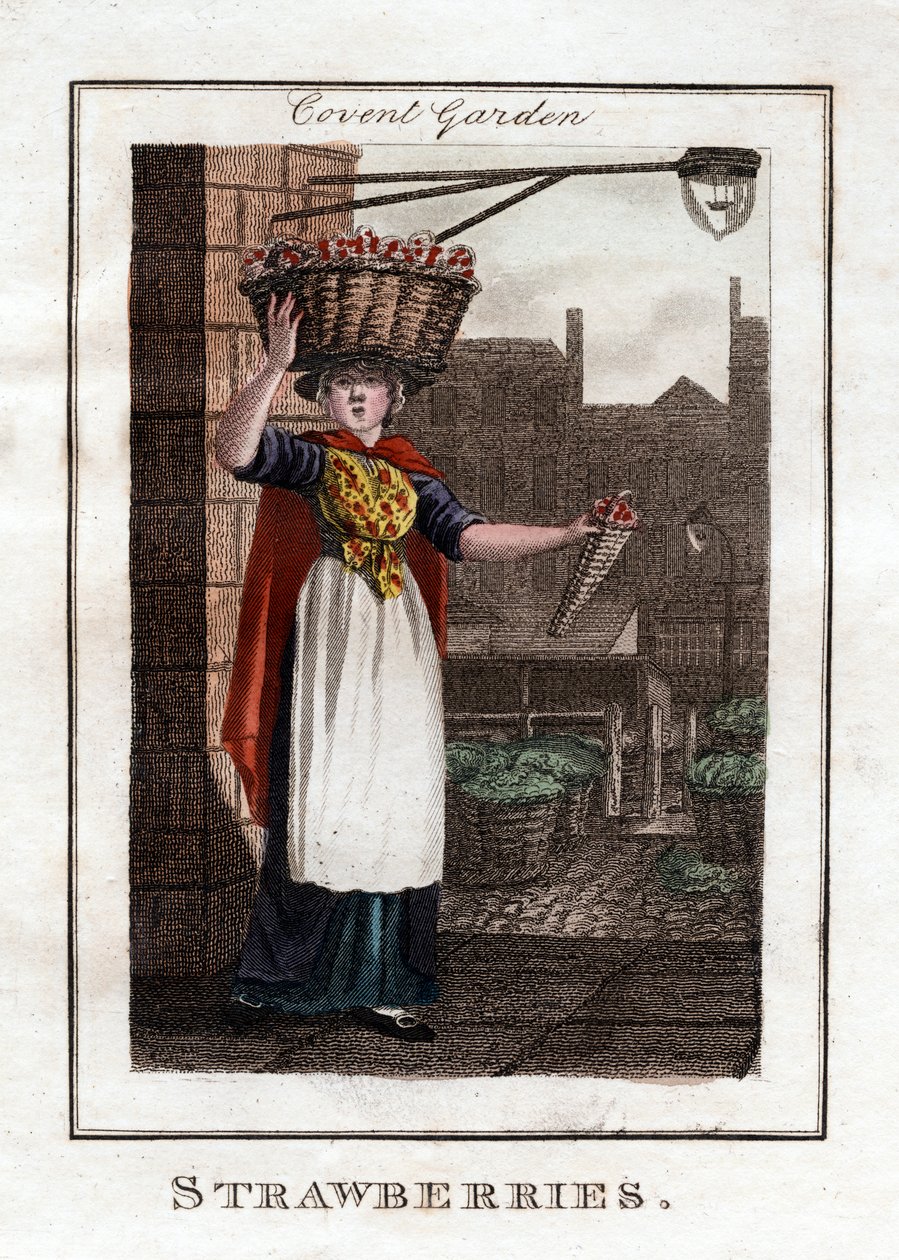 Truskawki, Covent Garden, Londyn, 1805 autorstwa Unbekannt