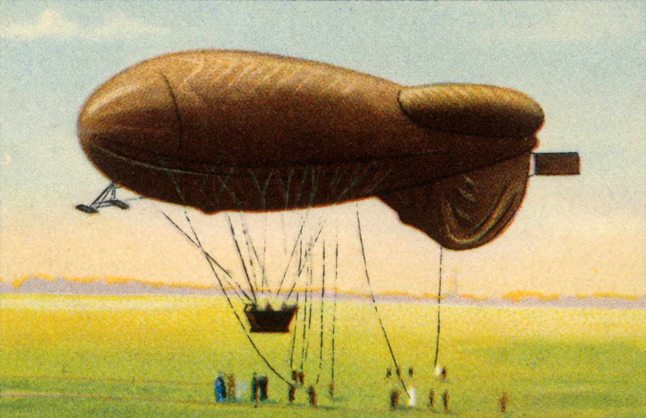 Opływowy balon zaporowy z koszem, 1918, 1932. autorstwa Unbekannt